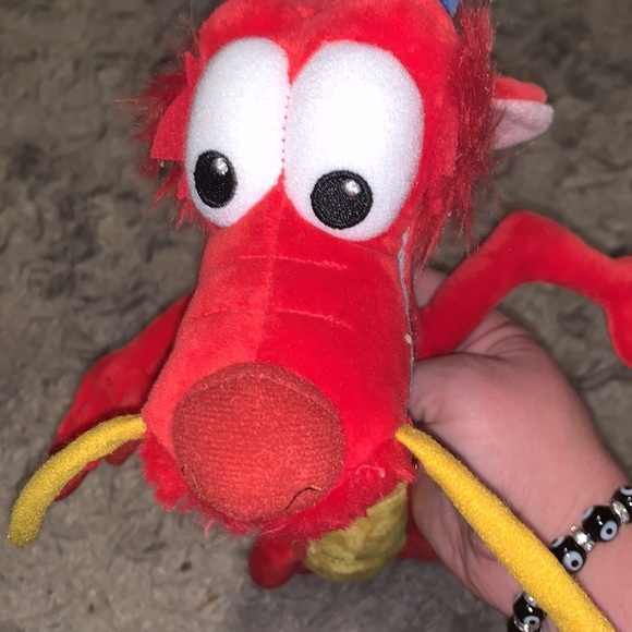 Disney Mulan Mushu Plush Stuffed Animal 16" Red Dragon Movie Toy - Picture 2 of 6